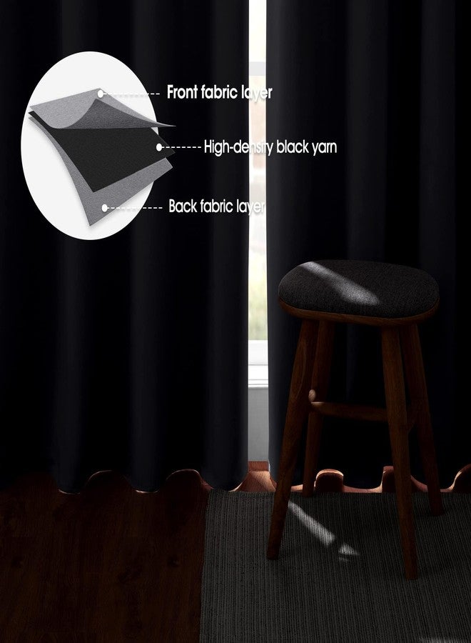 HOMEIDEAS Blackout Curtains for Bedroom 52 X 96 Inch Long 2 Panels Set Light Grey/Gray Room Darkening Curtains/Drapes, Soundproof Thermal Grommet Window Curtains for Living Room - Image 3